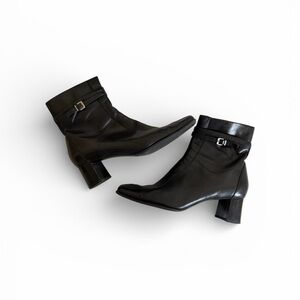Bandolino Black Ankle Booties with Buckle Detail